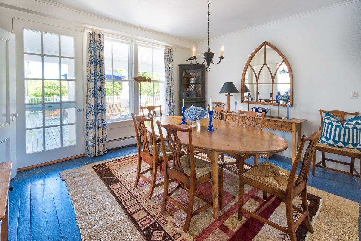 Main house dining room leading to deck